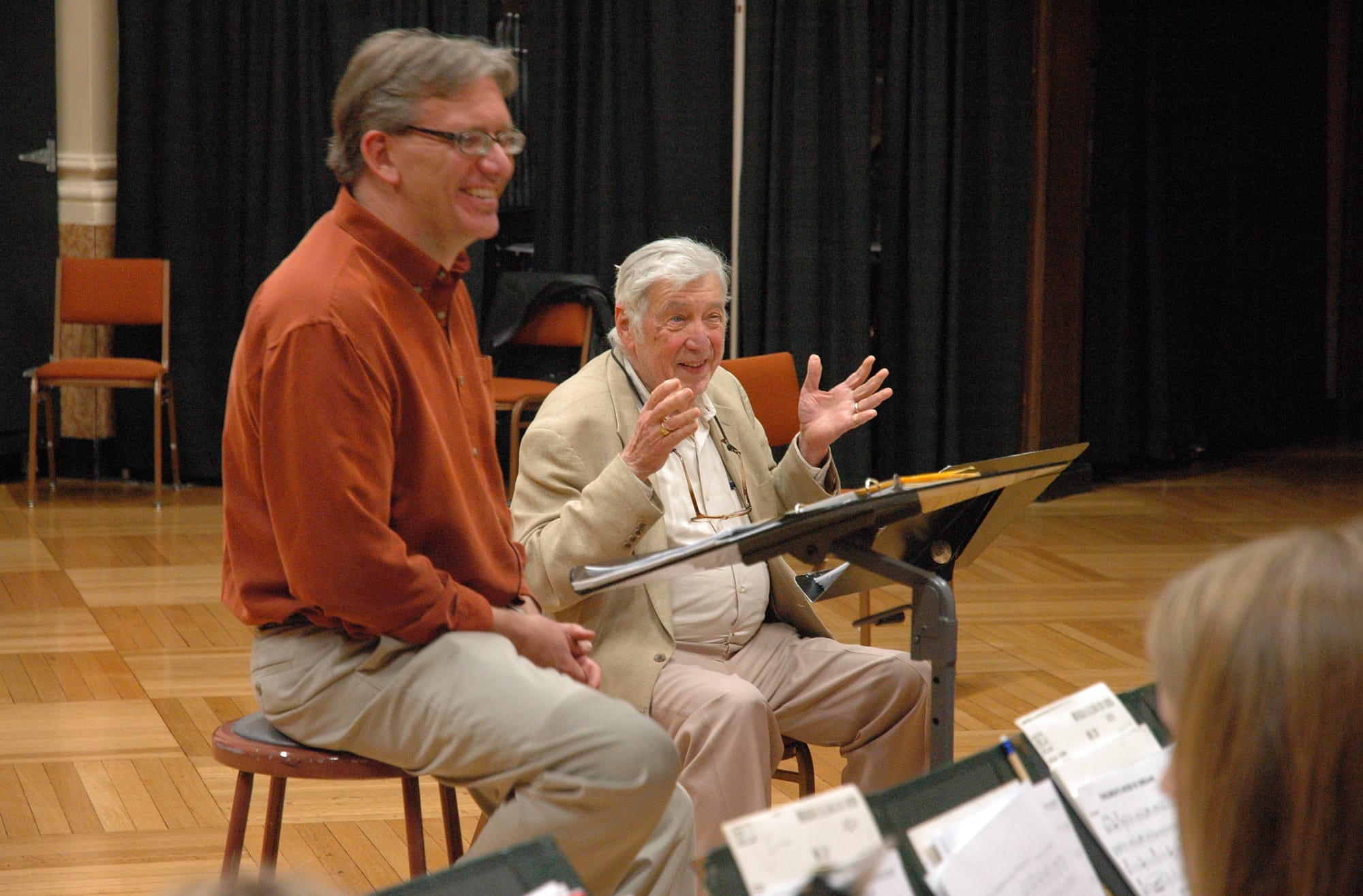 Ken Schaphorst and Gunther Schuller. Photo courtesy NEC.