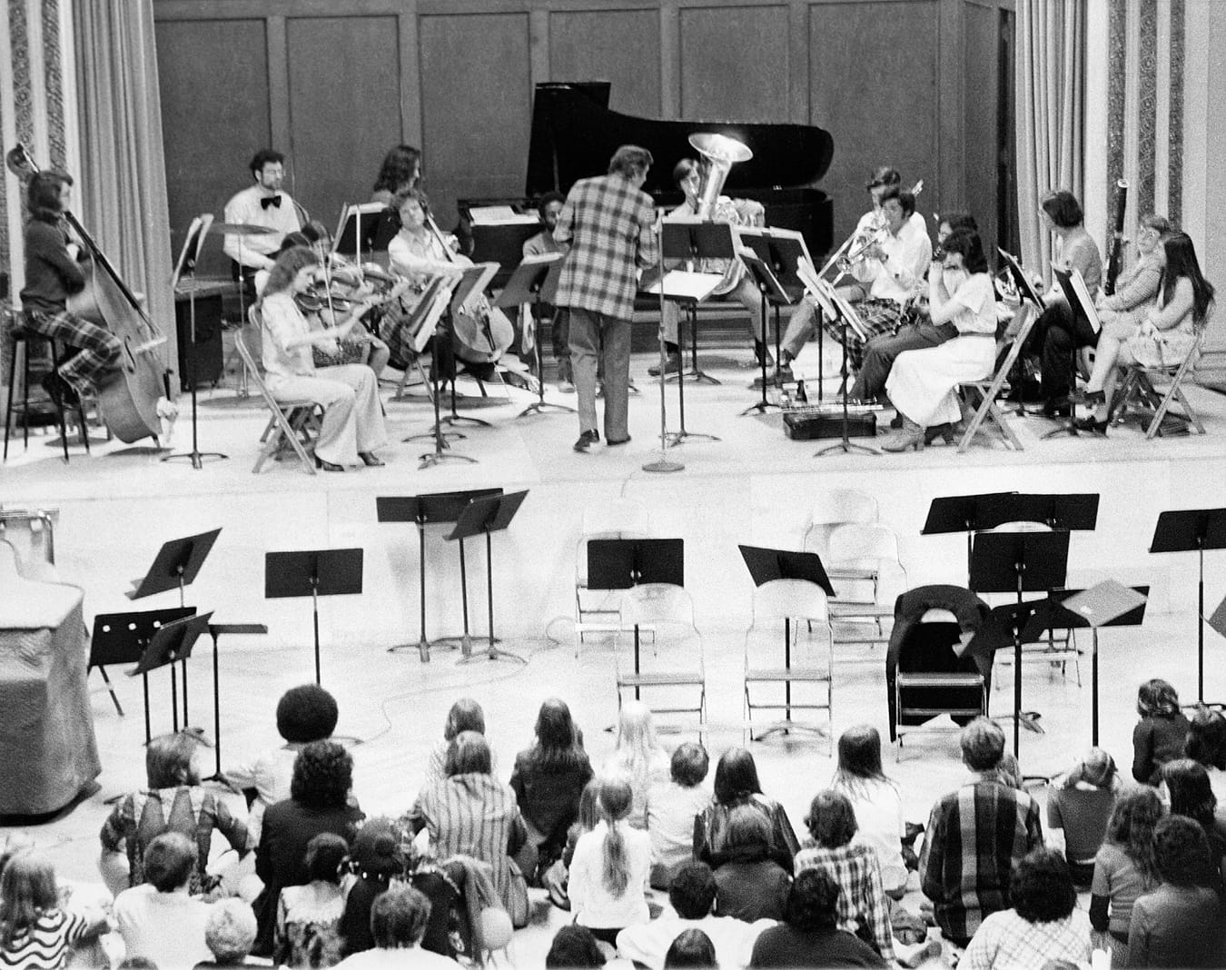 Gunther Schuller with the Ragtime Ensemble, 1975. Photo courtesy NEC.