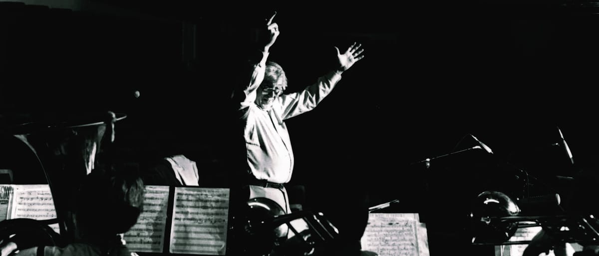 Gunther Schuller conducting - Photo courtesy NEC