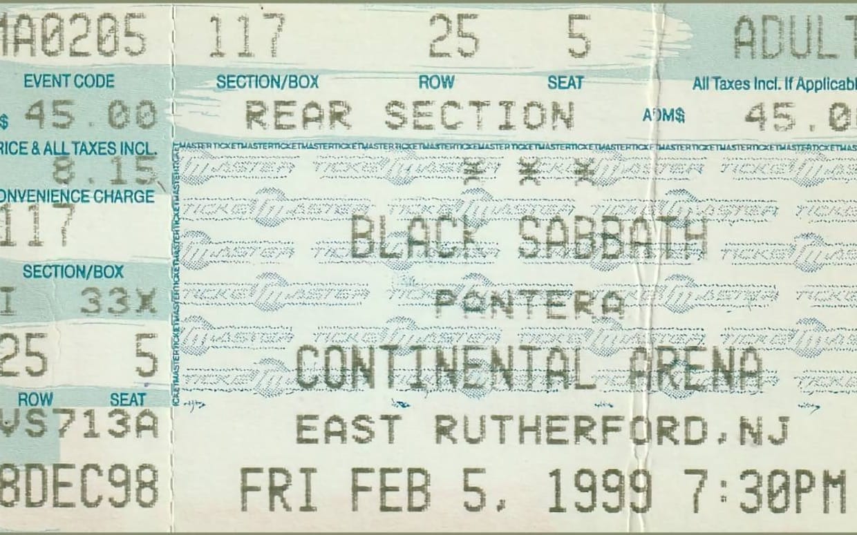 Black Sabbath, East Rutherford, NJ, February 5, 1999 feature image