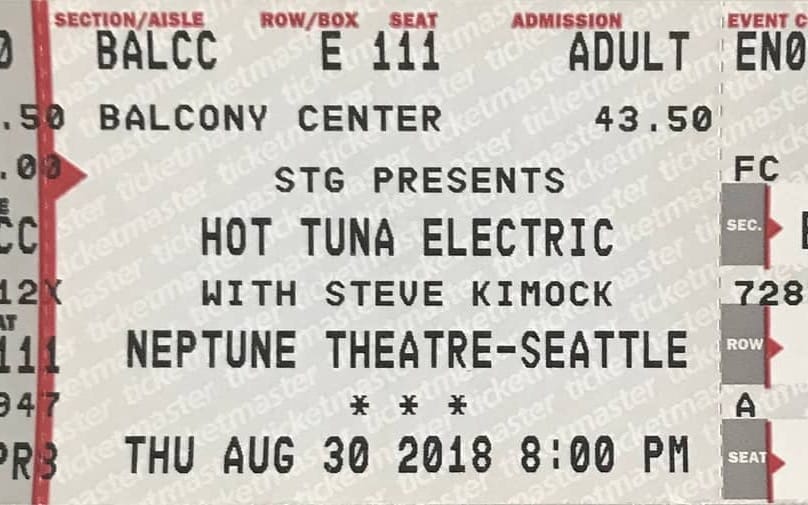 Hot Tuna, Seattle, WA, August 30, 2018 feature image