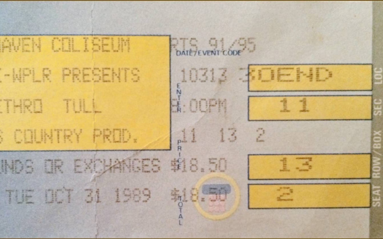 Jethro Tull, New Haven, CT, October 31, 1989 feature image
