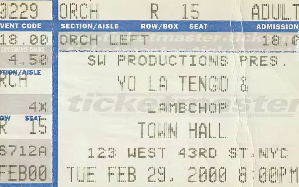 Yo La Tengo, New York, NY, February 29, 2000 feature image