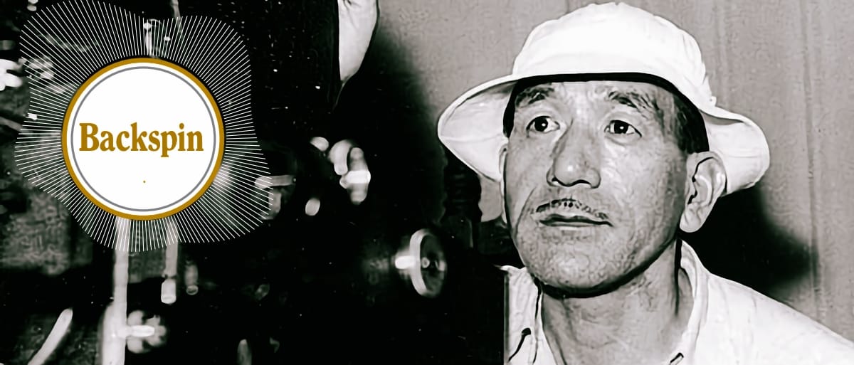 Yasujiro Ozu at the camera. Photo via Wikimedia Commons.